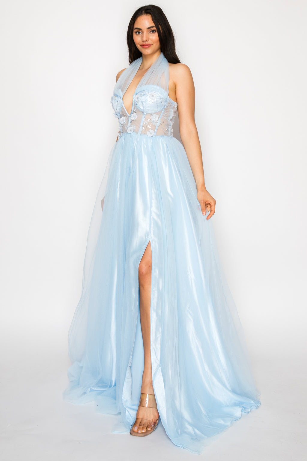Flower Ann Embellishments Prom Gown