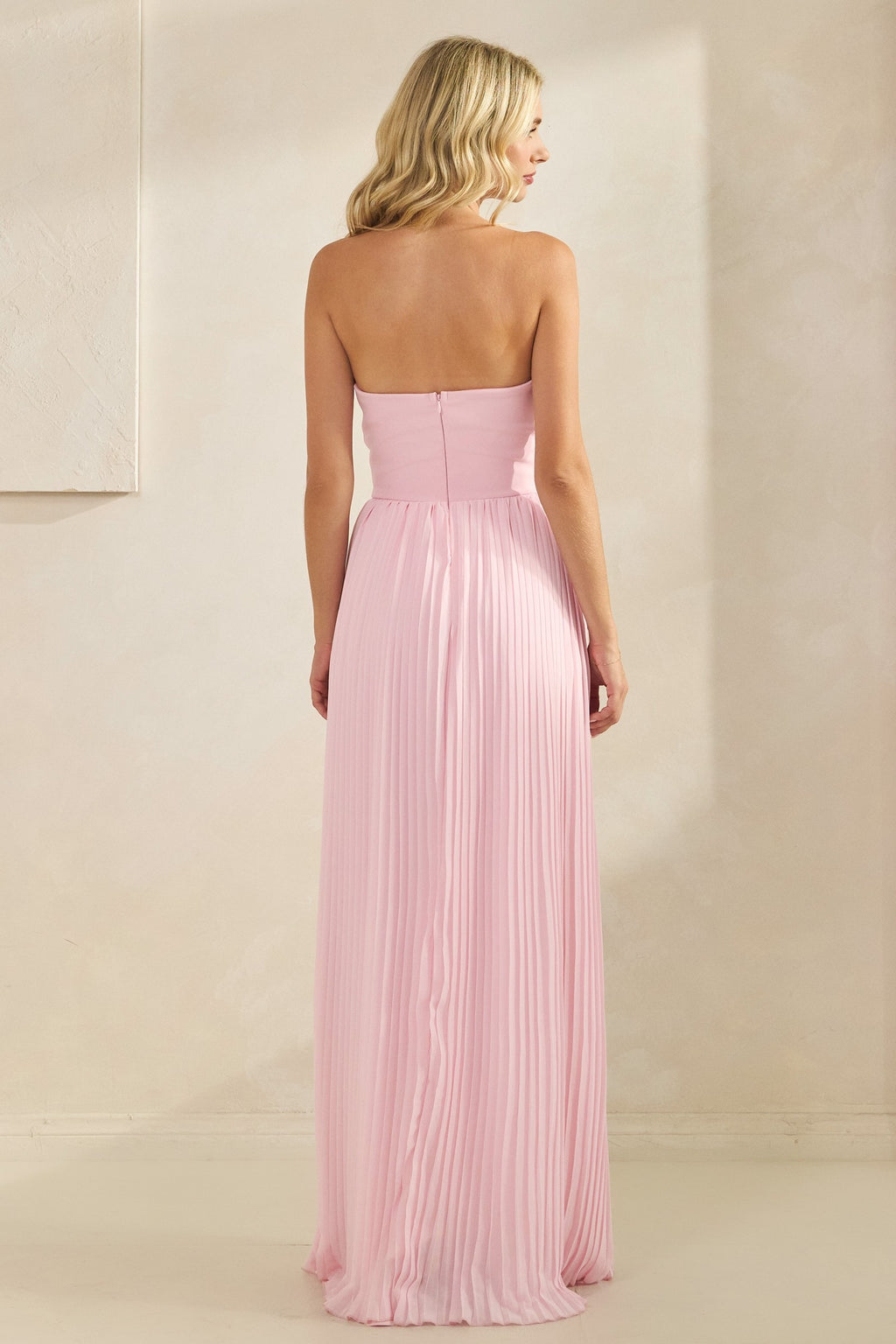 Sweet Ann Pleated Strapless Dress