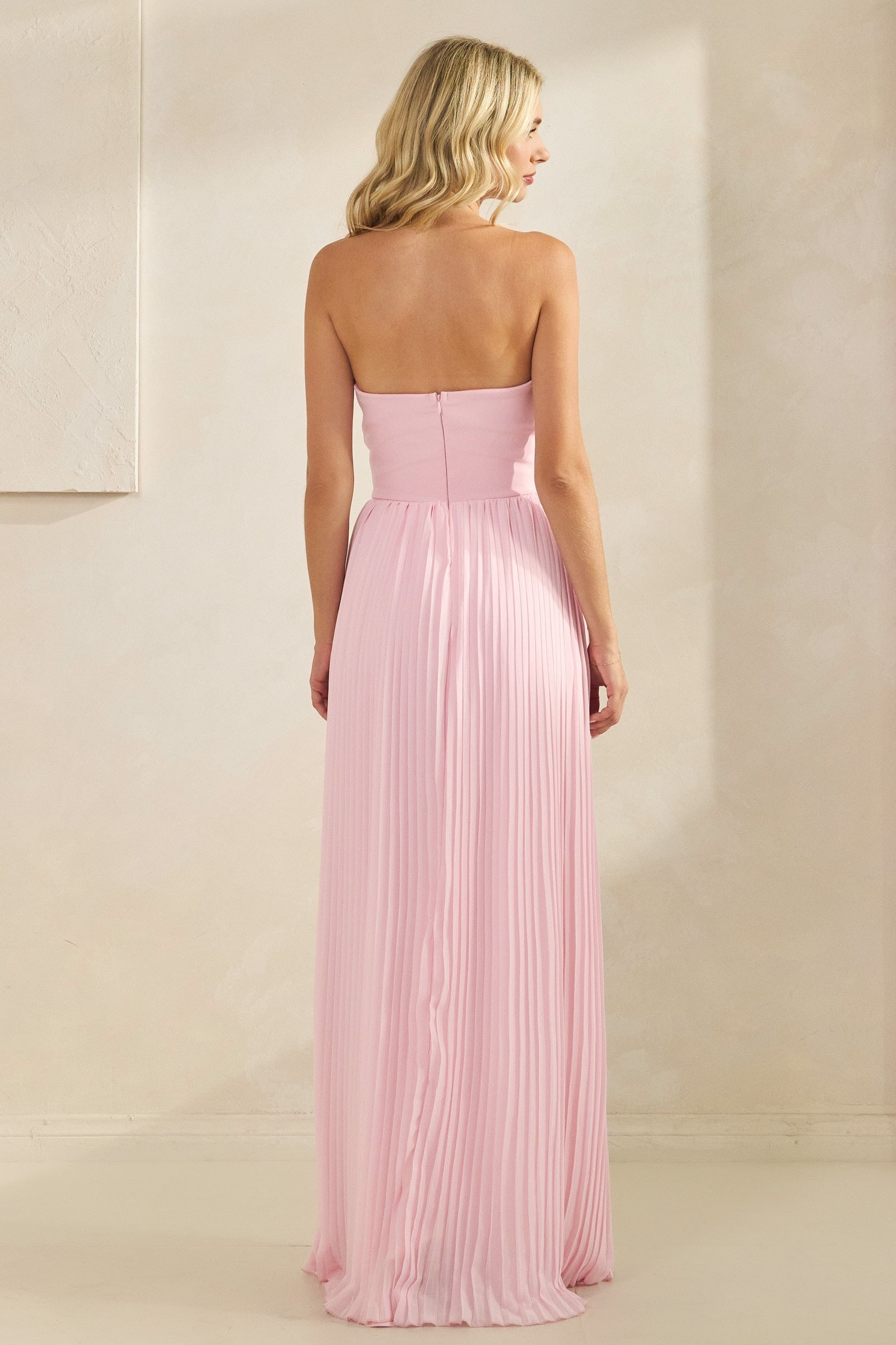 Sweet Ann Pleated Strapless Dress