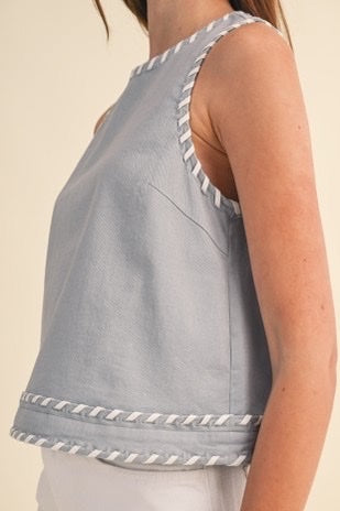 Contrast Whip Ann Stitch Tank Contrast Whip Stitch Tank