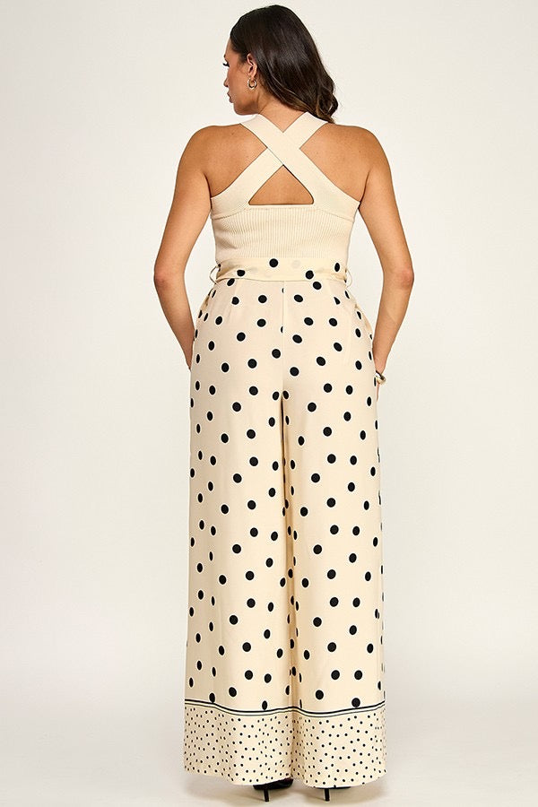 Mixed Media Sweater Ann Top Jumpsuit