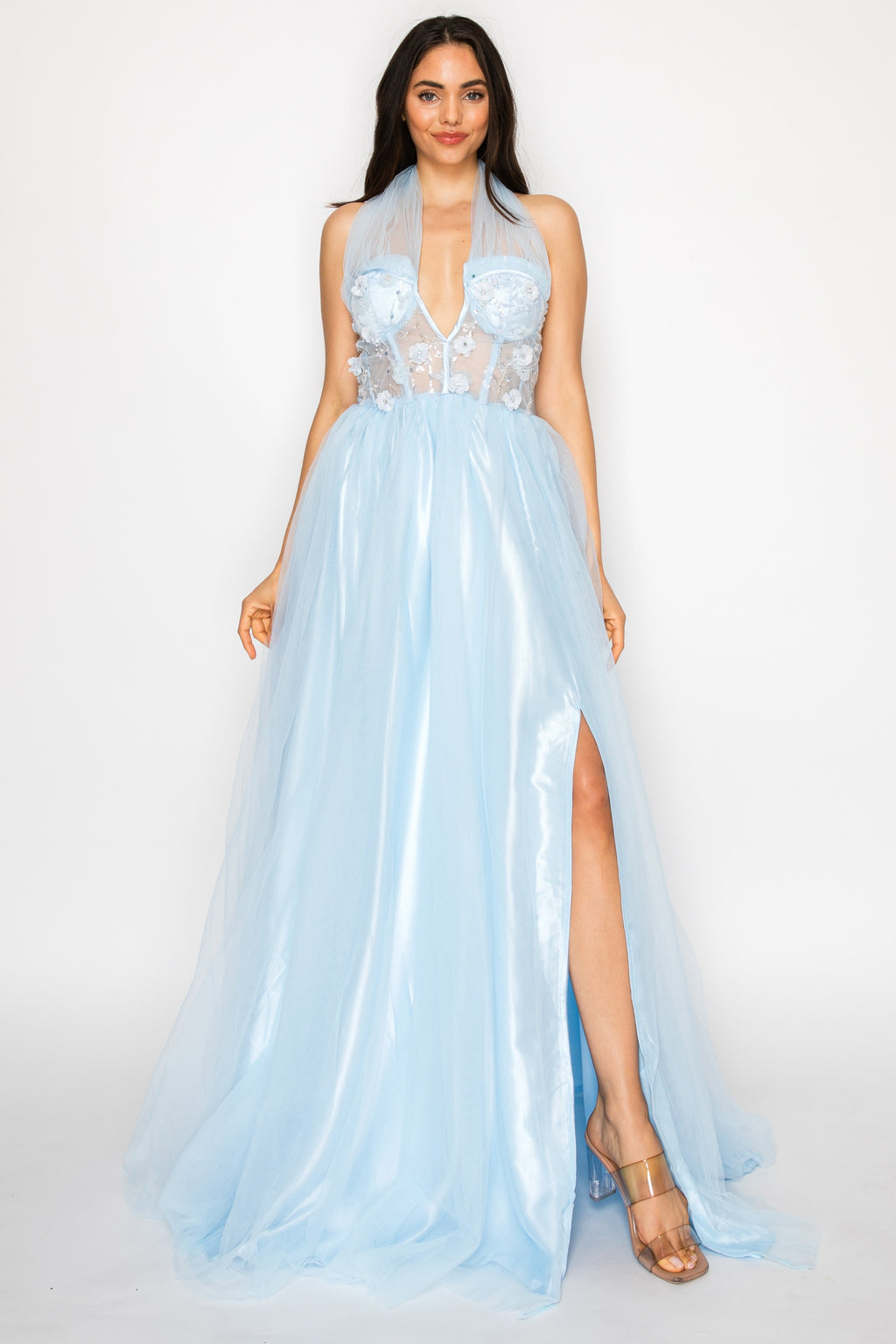 Flower Ann Embellishments Prom Gown