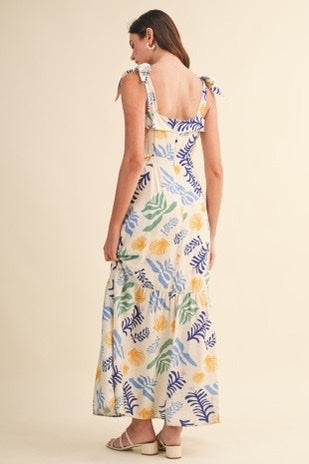Reef Print Ladder Ann Trim Maxi Dress