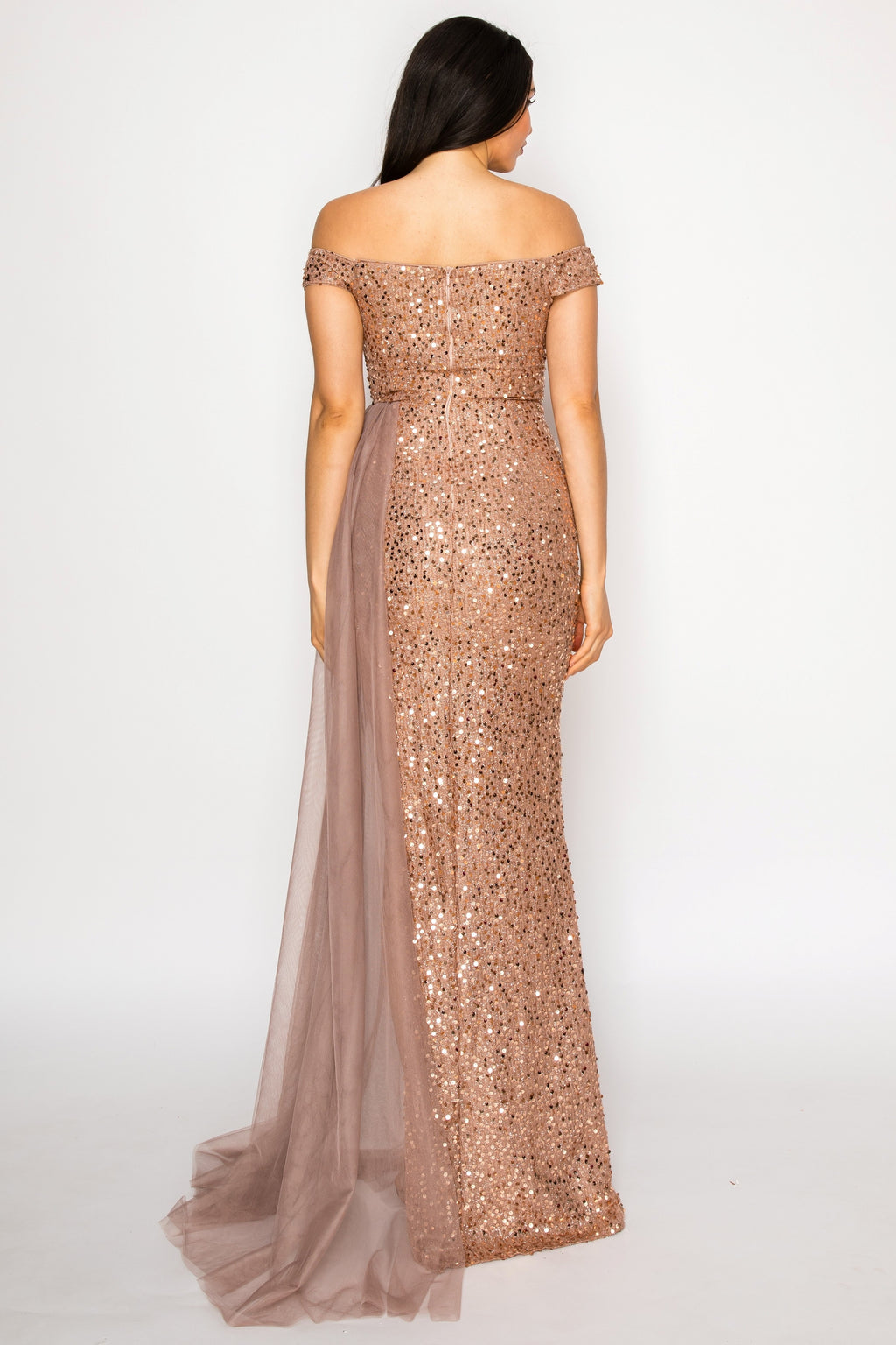 Fitted ANN Sequin Gown