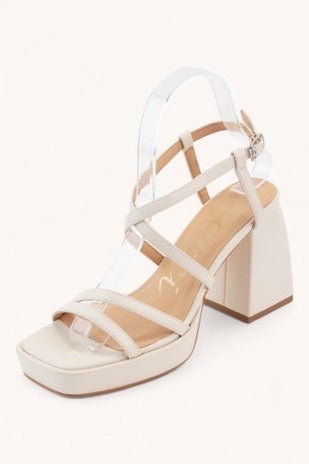 Aniston Platform Block Heel Sandals Strappy Ankle