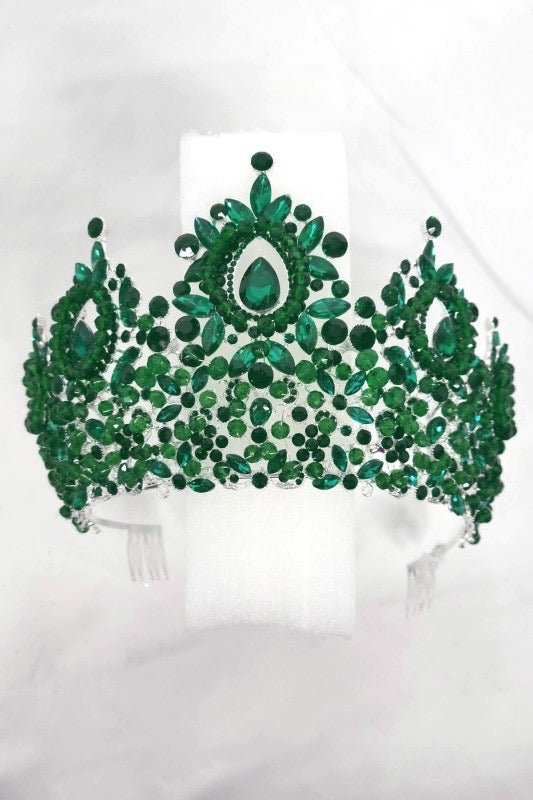 Metal Ann Tiara With Jewel Rhinestones