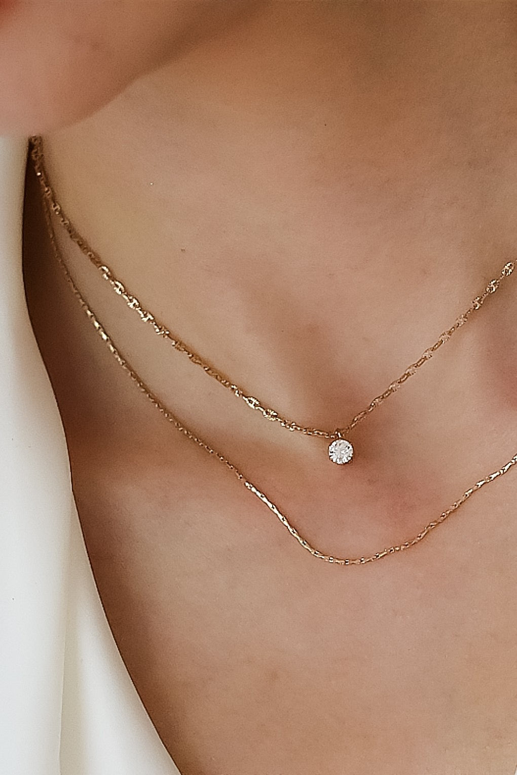 18k ANN Non-tarnish Stainless Steel Chain Necklace