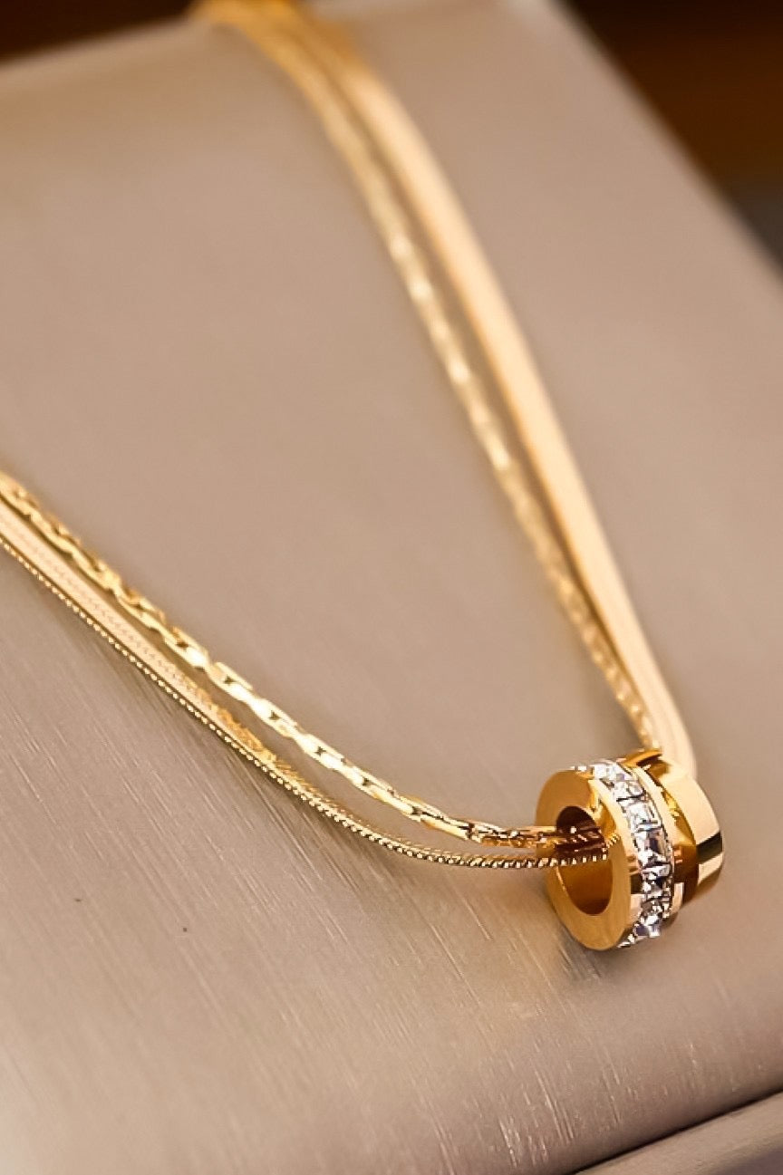 18k ANN Non-tarnish Stainless Steel Chain Necklace