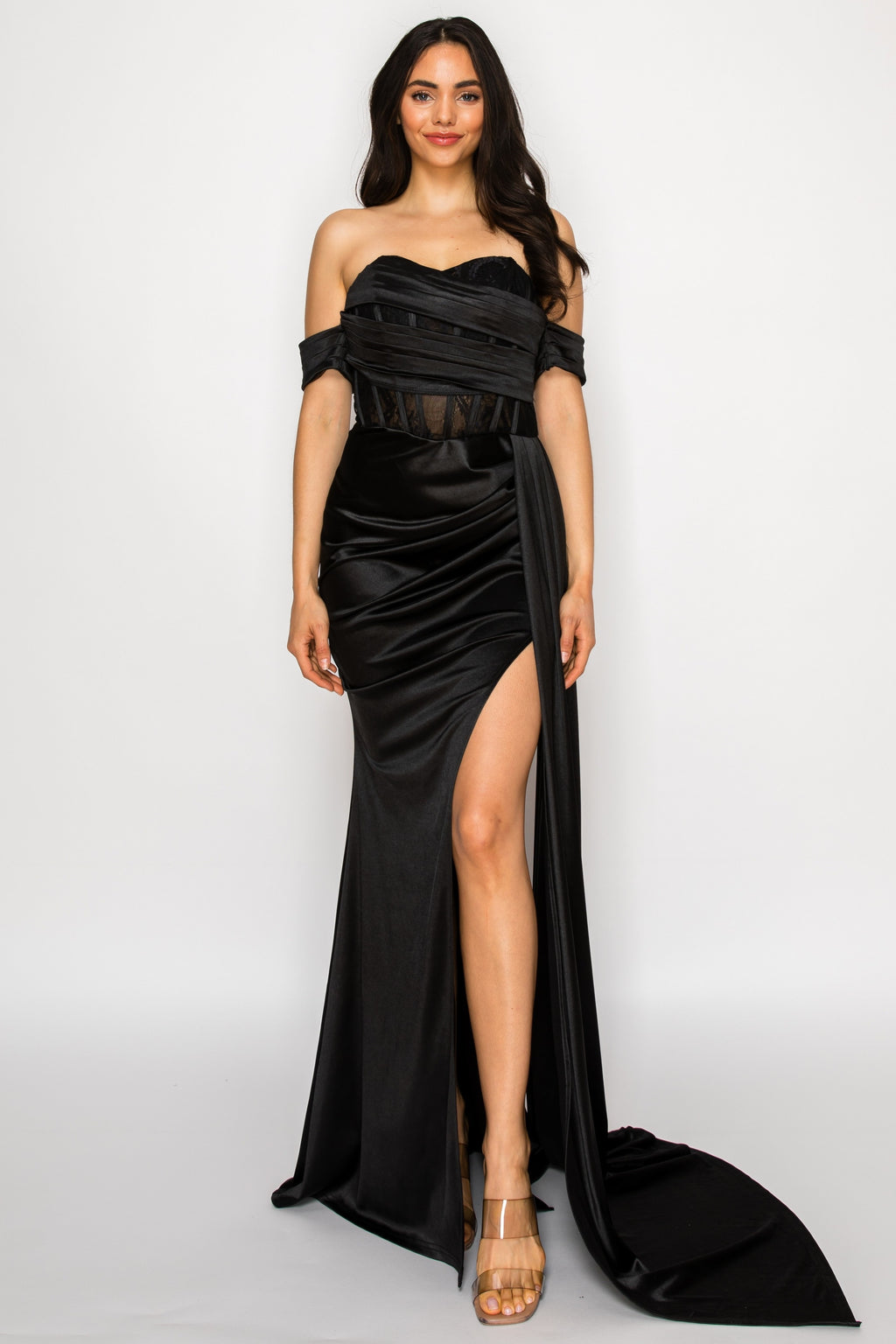 Satin Ann Corset Fitted Dress