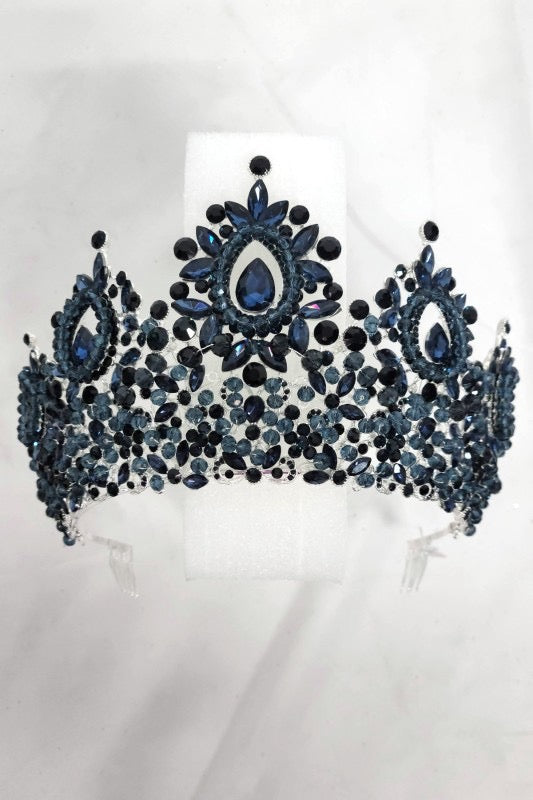 Metal Ann Tiara With Jewel Rhinestones