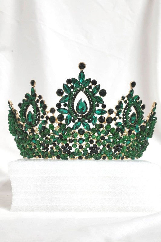 Metal Ann Tiara With Jewel Rhinestones