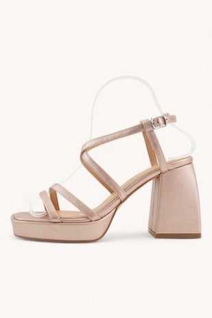 Aniston Platform Block Heel Sandals Strappy Ankle