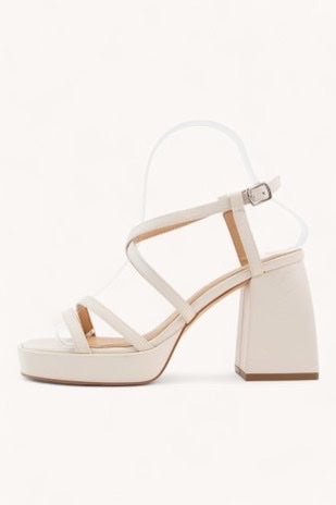 Aniston Platform Block Heel Sandals Strappy Ankle