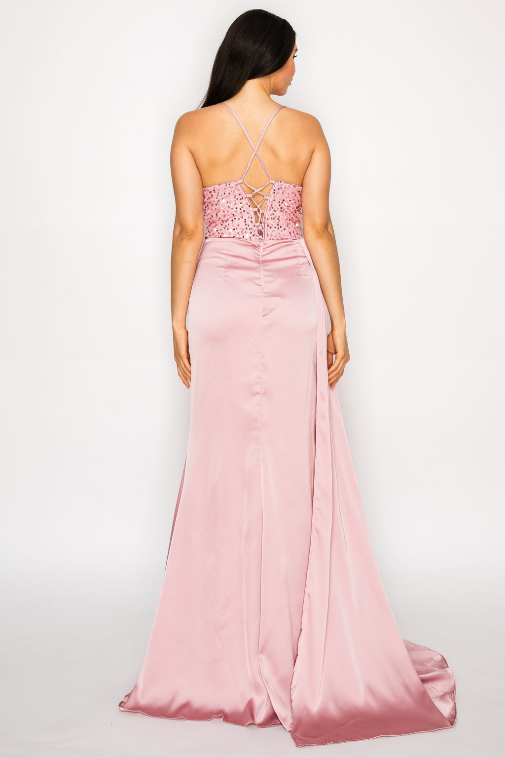 Fitted Ann Evening Gown with Beaded Details