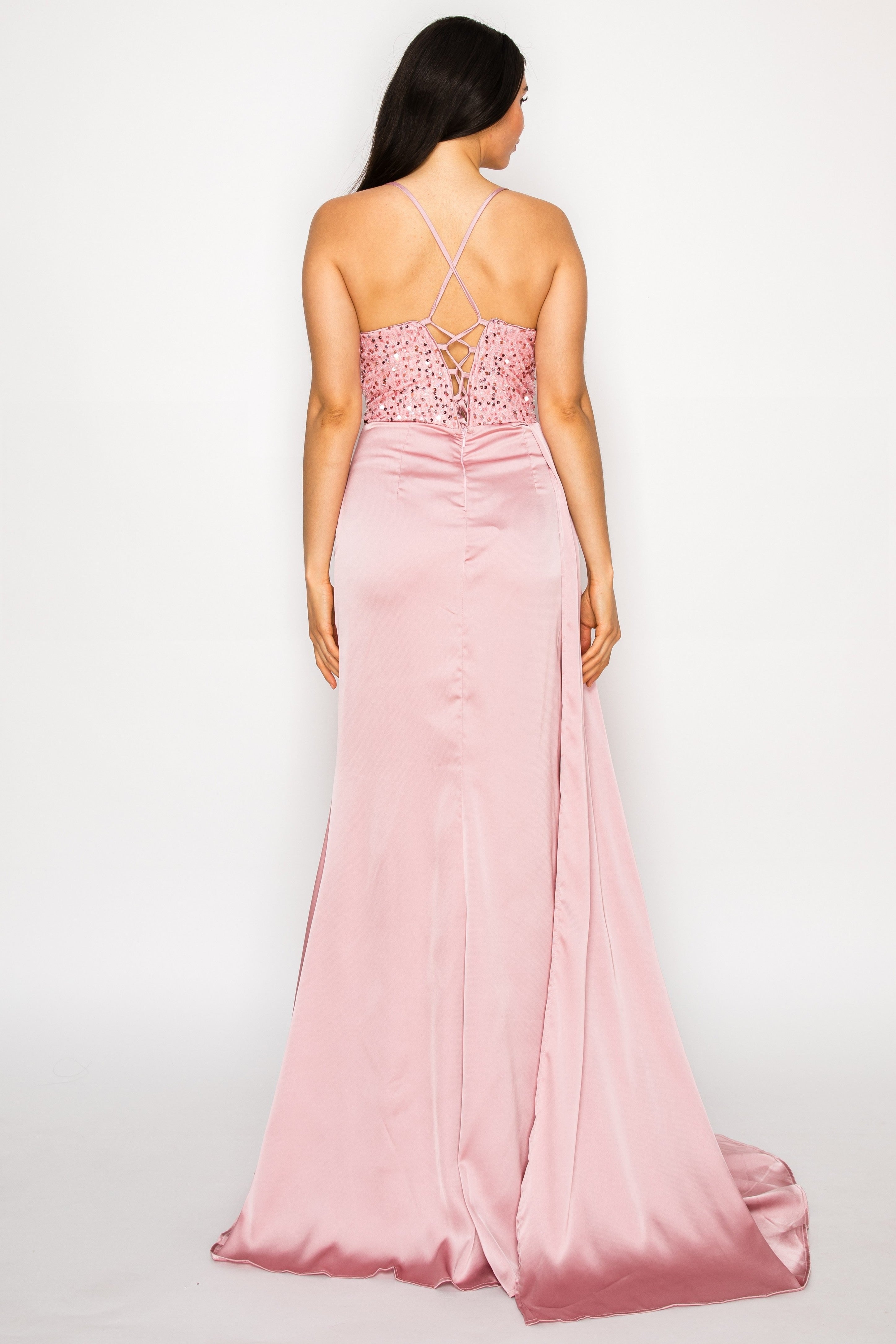 Fitted Ann Evening Gown with Beaded Details