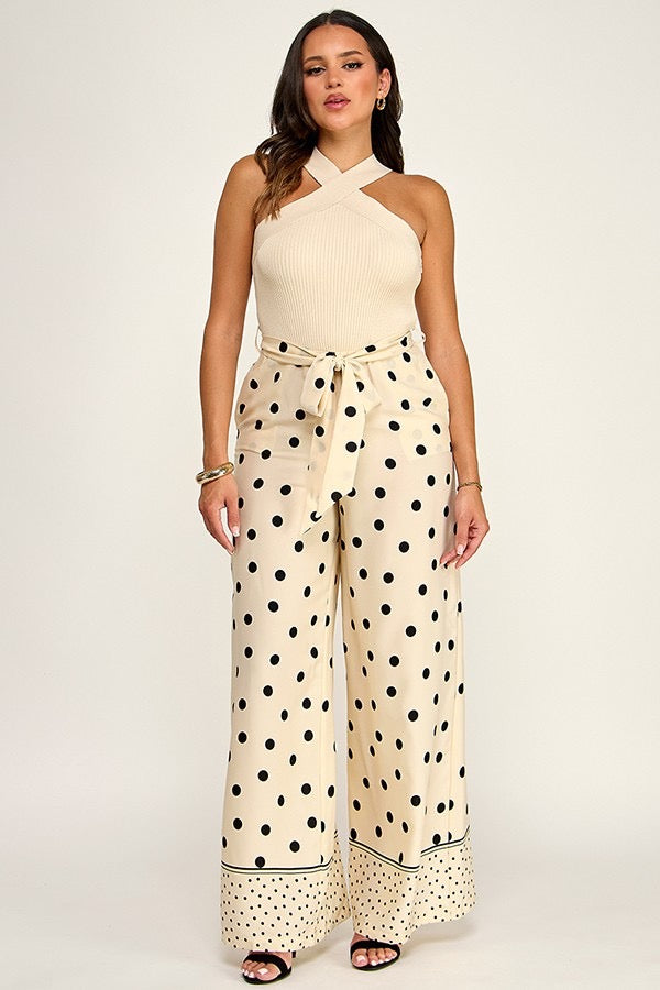 Mixed Media Sweater Ann Top Jumpsuit