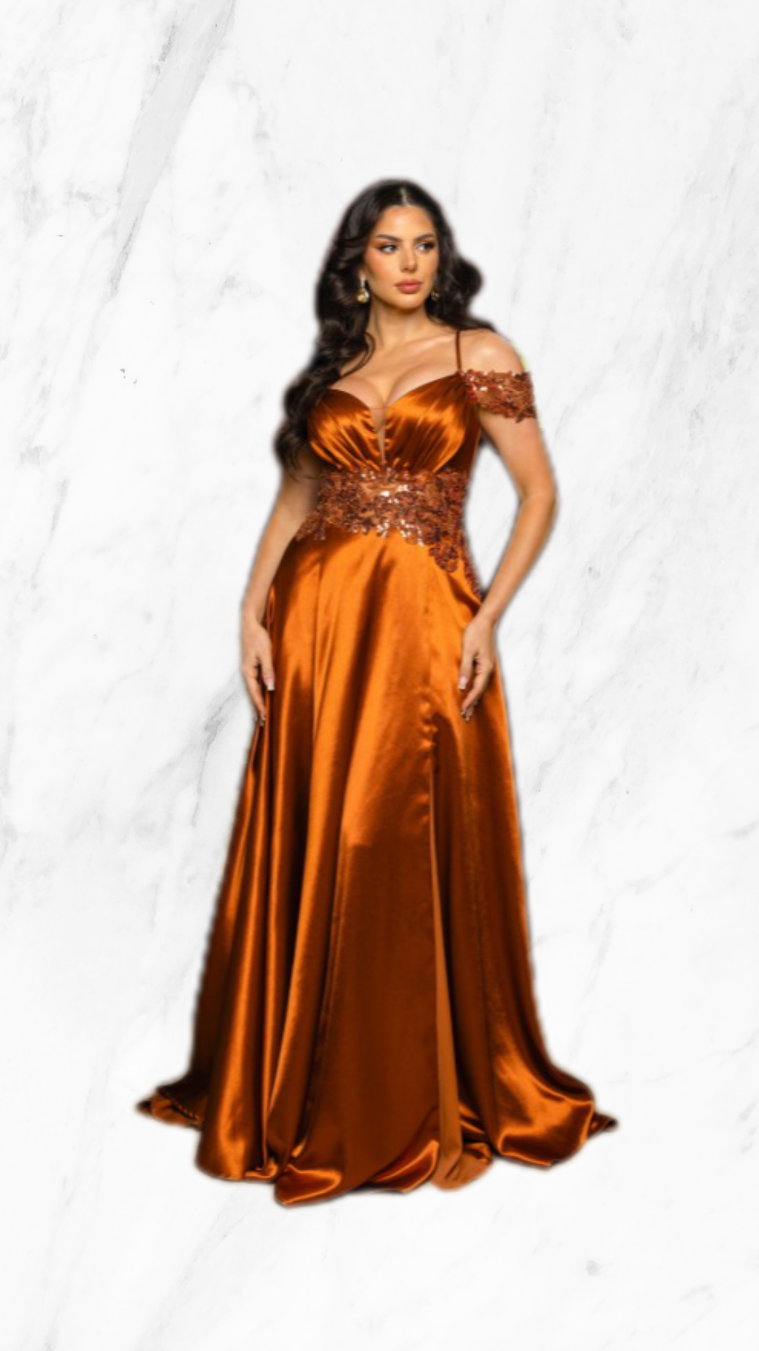 Elegant Ann style and bright details make it perfect for a wedding night