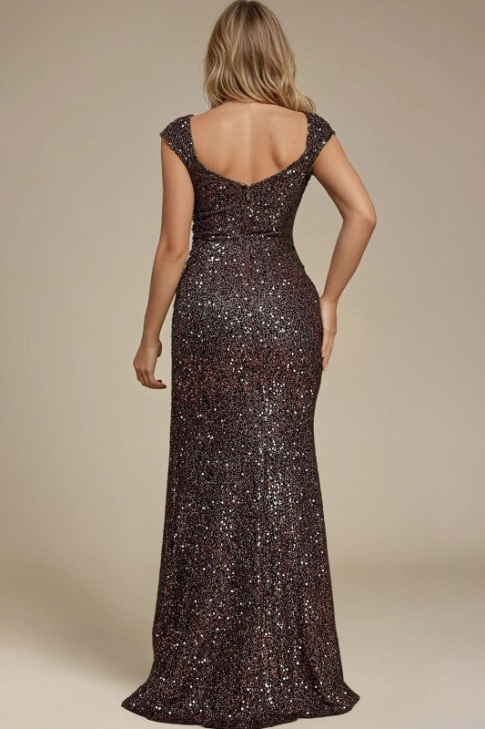 Vestido chocolate, vista posterior
