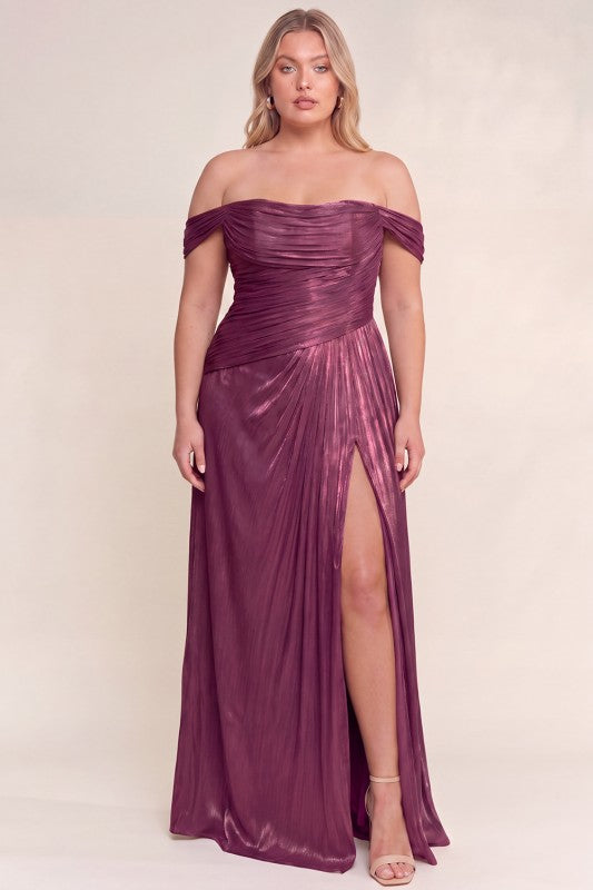Vestido ciruela, vista frontal
