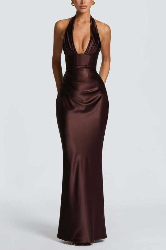 Vestido chocolate, vista frontal