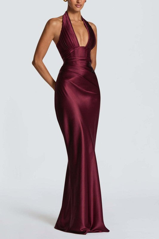 Vestido vino, vista frontal