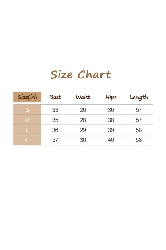 Tabla de medidas en pulgadas: S, M, L y XL