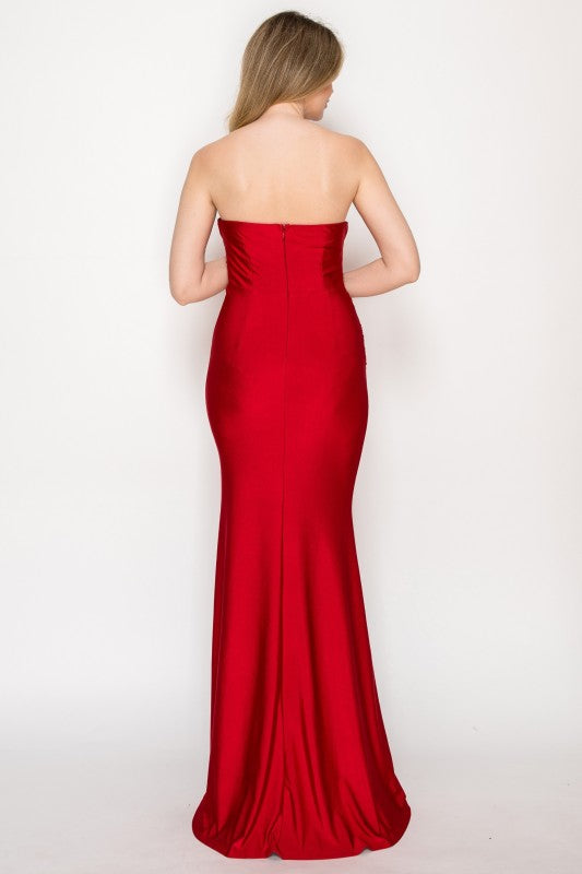 Vestido rojo 3154 espalda