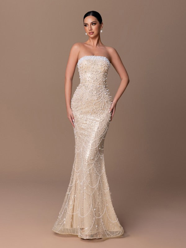 Vestido 5053N Champagne frente