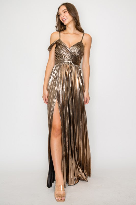 Vestido bronce 3500D frente