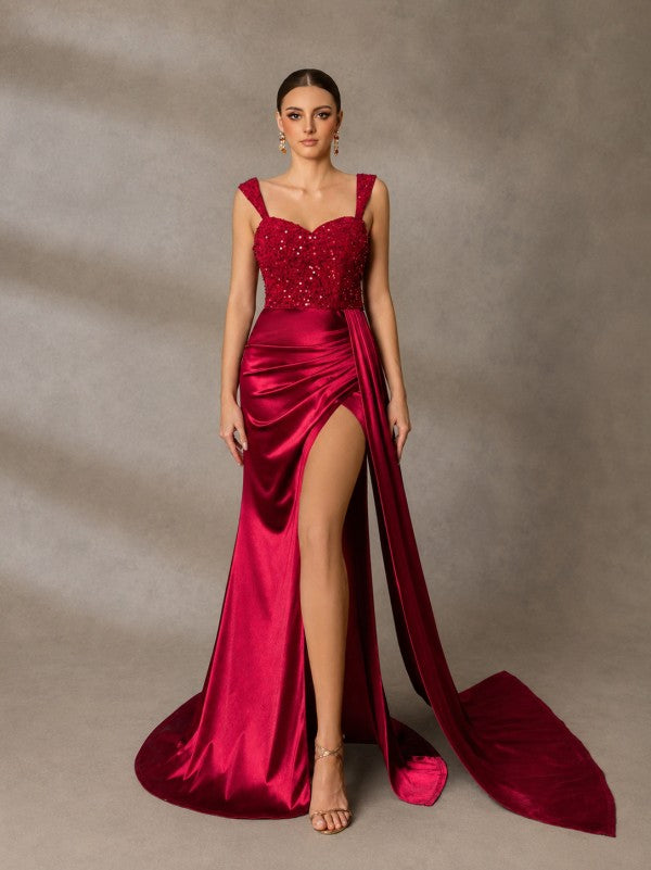 Vestido rojo 4271 vista frontal